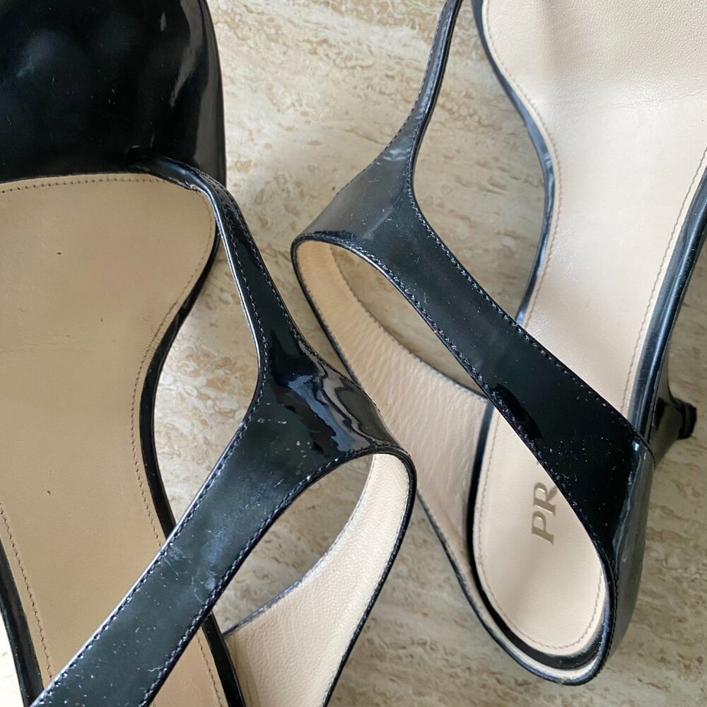 Vintage Prada Thong Sandal Wedge Heels - Picture 4 of 6